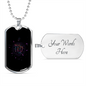 Zodiac Virgo Zodiac Necklace Stainless Steel or 18k Gold Dog Tag 24" Chain-Express Your Love Gifts