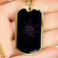 Zodiac Virgo Zodiac Necklace Stainless Steel or 18k Gold Dog Tag 24" Chain-Express Your Love Gifts