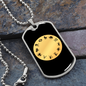 Zodiac Yellow Zodiac Necklace Stainless Steel or 18k Gold Dog Tag 24" Chain-Express Your Love Gifts