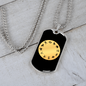 Zodiac Yellow Zodiac Necklace Stainless Steel or 18k Gold Dog Tag 24" Chain-Express Your Love Gifts