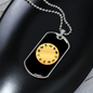 Zodiac Yellow Zodiac Necklace Stainless Steel or 18k Gold Dog Tag 24" Chain-Express Your Love Gifts