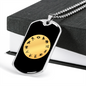 Zodiac Yellow Zodiac Necklace Stainless Steel or 18k Gold Dog Tag 24" Chain-Express Your Love Gifts