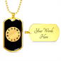 Zodiac Yellow Zodiac Necklace Stainless Steel or 18k Gold Dog Tag 24" Chain-Express Your Love Gifts