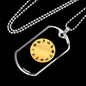 Zodiac Yellow Zodiac Necklace Stainless Steel or 18k Gold Dog Tag 24" Chain-Express Your Love Gifts