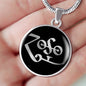 Zoso Zeppelin Symbol Circle Necklace Stainless Steel or 18k Gold 18-22"-Express Your Love Gifts